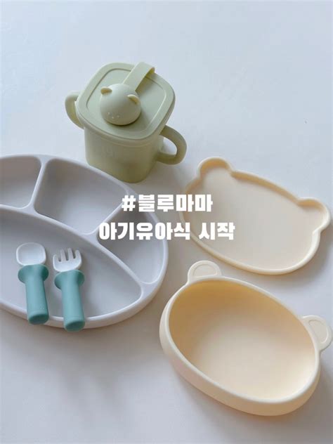 육아용품 블루마마 흡착식판 실리콘 식기 스파우트컵 아기 유아식 자기주도 준비 네이버 블로그