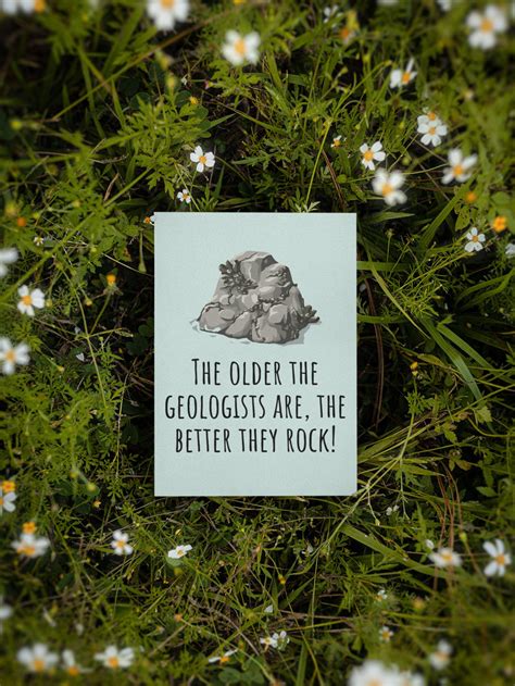 Funny Geology Birthday Card Geologist Greeting Card The Etsy