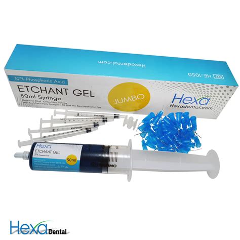 Hexa Etch Gel 37 50ml Syringes Blue Jumbo He 1050