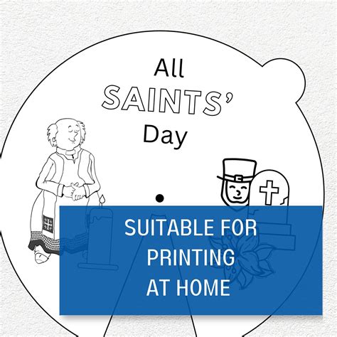 All Saints Day Coloring Wheel Printable Sunday School Activities All