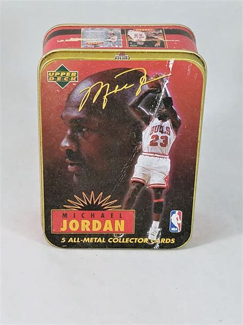 1996 Upper Deck Michael Jordan Metal Tin Set Of 5 Metal Cards | Heroes ...