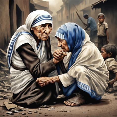 A Realistic Photo Mother Teresa Fighting Against Poverty Ai Generated Artwork Nightcafe Creator