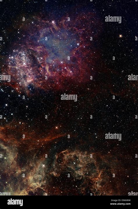 Star Field In Space And A Nebulae Stock Photo Alamy