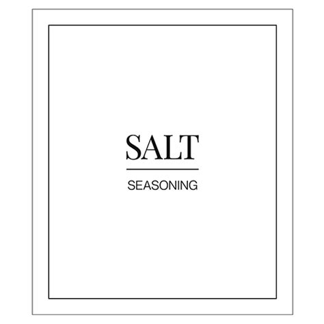 Minimalistic Salt Label The Label Lady