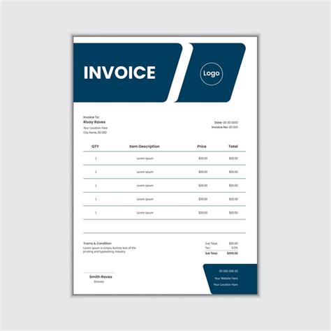 Premium Vector Modern Business Invoice Design Template