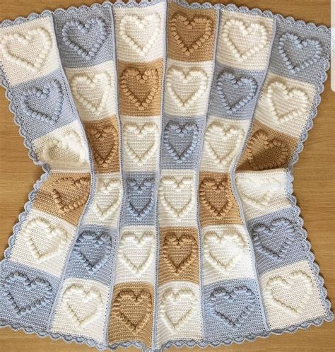 Popcorn Heart Blanket Free Crochet Patterns Artofit