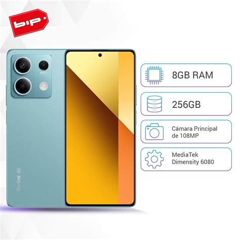 Ripley CELULAR XIAOMI REDMI NOTE 13 5G 256 GB 8 GB RAM 6 OCEAN TEAL