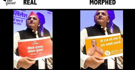 Fact Check Samajwadi Party Chief Akhilesh Yadav Holds A Placard Supporting Bjp For 2022 Up