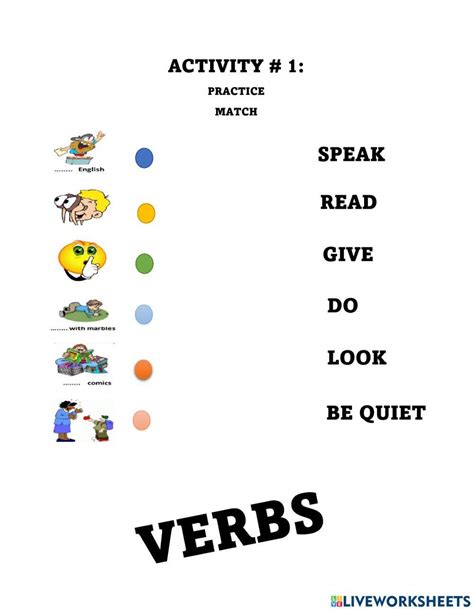 Verbs Online Exercise For Live Worksheets