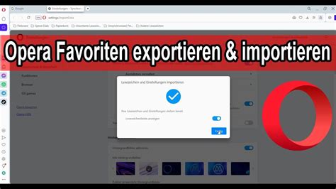 Opera Browser Favoriten Exportieren Importieren Anleitung Youtube