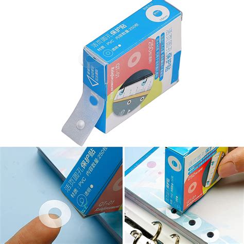 250 Pcs Loose Leaf Paper Hole Reinforcement Ring Label Stickerswaterproof Self Adhesive Hole