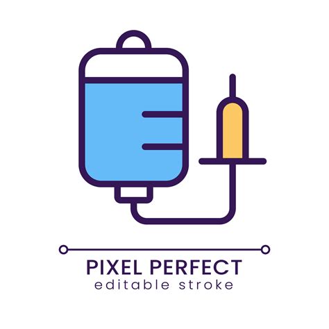 Intravenous Therapy Pixel Perfect RGB Color Icon Medicine