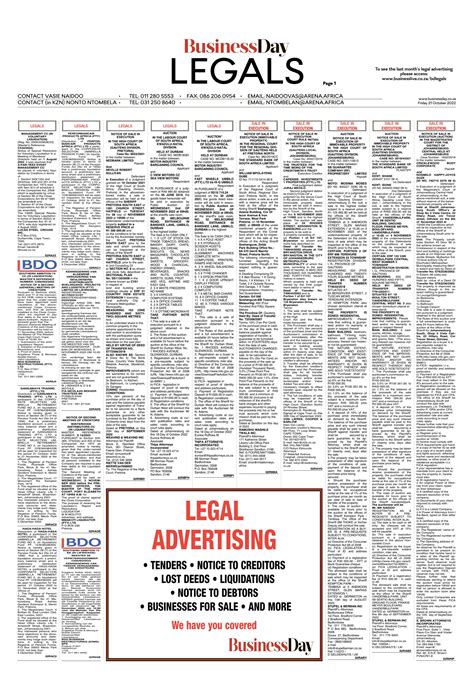 Business Day Legal Notices (Oct 21 2022) by SundayTimesZA - Issuu