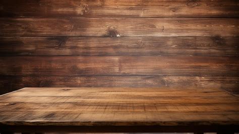 Premium Photo Empty Old Brown Wooden Table Background