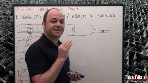 Hidrodinâmica parte 1 vazão e equação da continuidade FÍSICA FÁBRIS