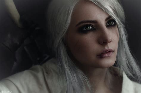 White Hair Fantasy Girl Cirilla Fiona Elen Riannon The Witcher 3