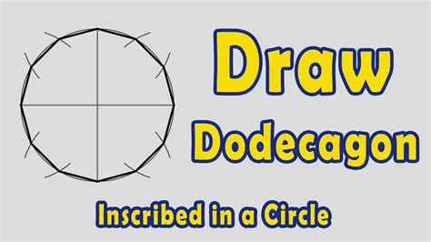 How To Draw A Dodecagon Inscribed In A Circle Youtube