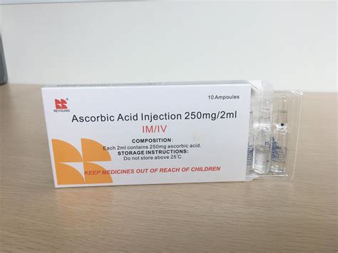 Ascorbic Acid Pharmaceutical Injection 250mg 2ml Ascorbic Acid And