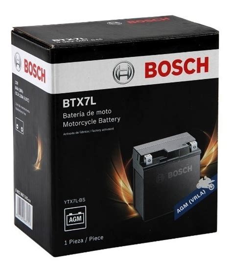 Bateria Moto Ytx7l bs Btx7l bs 12v 6ah Bosch Cuotas sin interés