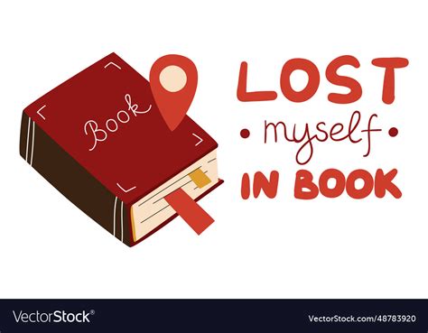 Cartoon book lost in novel reading addiction Vector Image