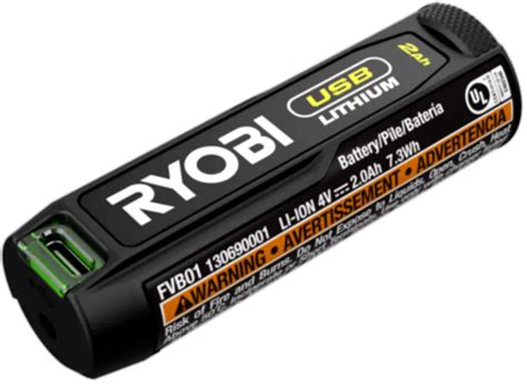 Ryobi Fvb Usb Lithium Battery Pack Owner S Manual