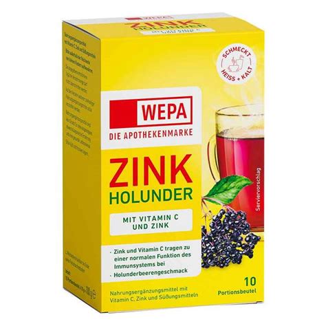 Wepa Zink Holunder Vitamin C Zink Zuckerfrei Pulver X G Bei