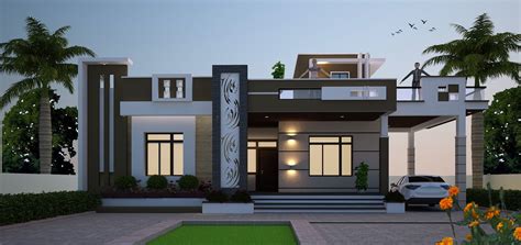 Ground Floor 35x60 Modern House Design Information 3d