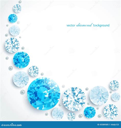 Abstract Background Diamonds And Pearls Stock Vector Image