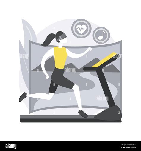 Vr Fitness Gym Abstract Concept Vector Illustration Stock Vector Image