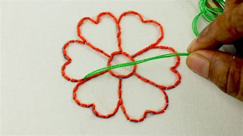 Hand Embroidery Tutorial With Modified Checkered Stitch Back Stitch