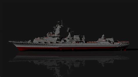 Russian Navy Slava Class Cruiser Moskva Minecraft Map