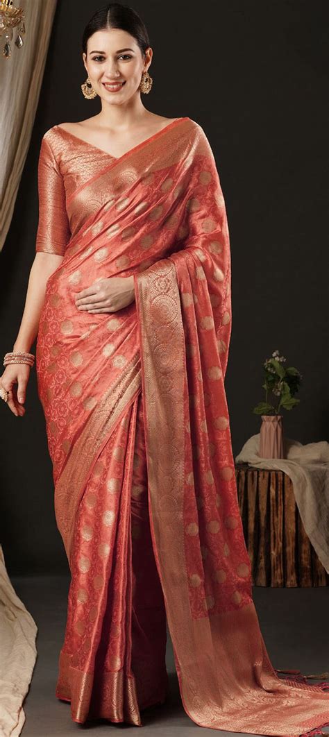 Party Wear Traditional Red And Maroon Color Satin Silk Fabric Saree