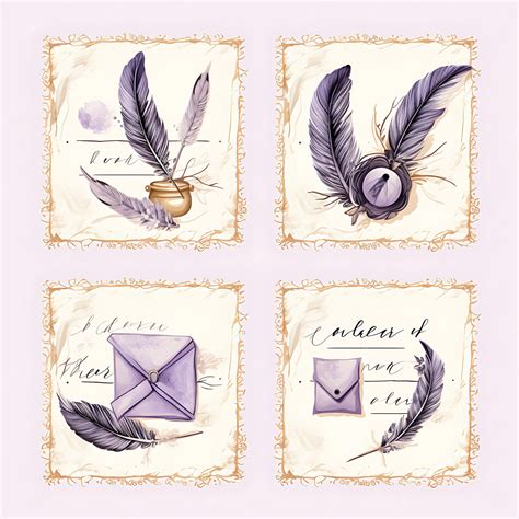 Premium Photo Set Of Regency Love Letter Deckle Edge Paper Material