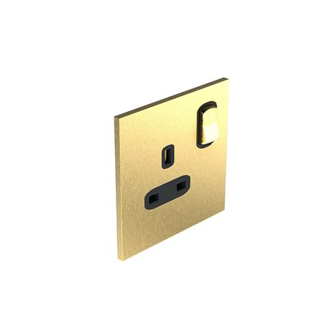 1 Gang Bs Socket Outlet 13 A 250v Double Pole Switched Epure Brushed Gold Ar 68222