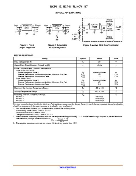 NCP1117 Datasheet PDF ON