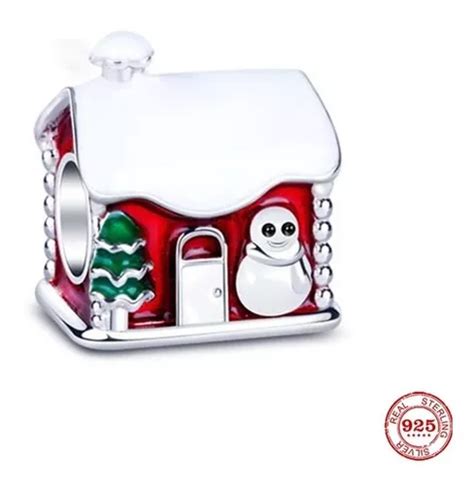 Charm Dije 100 Plata Casita Navidad Pino Muñeco De Nieve Envío gratis