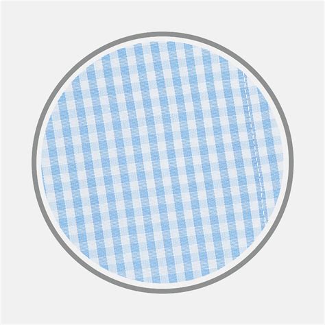 Light Blue Gingham Check Cotton Fabric Turnbull And Asser