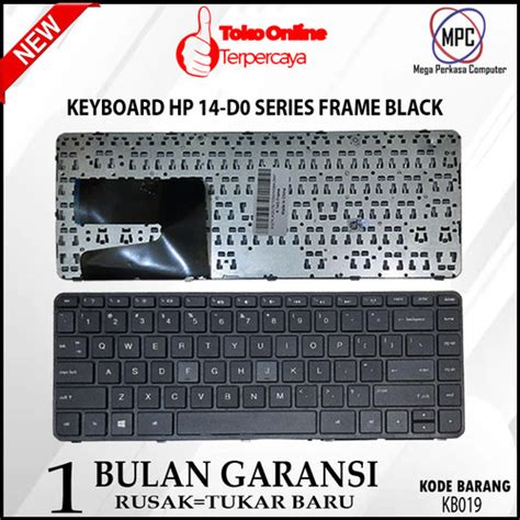 Jual Keyboard Laptop Notebook HP 14 R019TU HP 14 D0 Hitam Frame