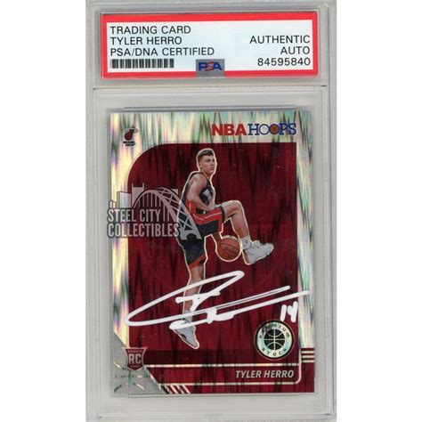 Tyler Herro Panini Hoops Premium Stock Flash Autograph Rookie