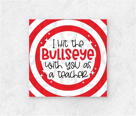 I Hit The Bullseye With You As A Teacher Sticker On A White Background