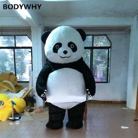 Inflatable Chinese Panda Bear Mascot Costume Suit Adult Parade Dress