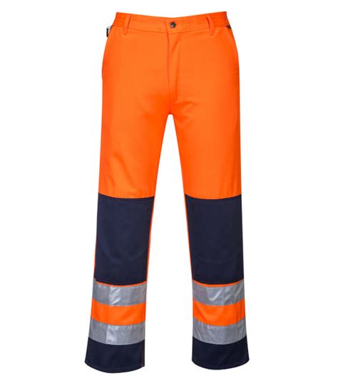 Pantalon haute visibilité séville de travail Orange Bleu Portwest