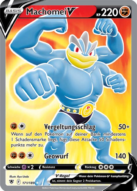 Machomei V Wert Bild K Nstler Seltenheit Pokemonkarte De