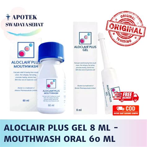 Jual ALOCLAIR PLUS GEL 8 ML ORAL MOUTHWASH 60ML Kumur Obat Luka Di