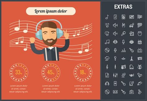 Premium Vector Music Infographic Template Elements And Icons