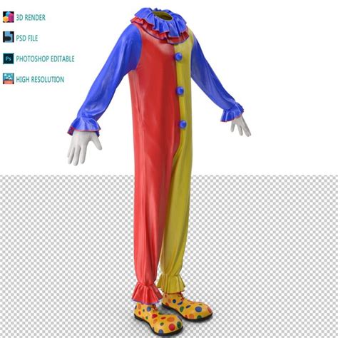 Premium Psd Clown Costume 3d Modeling Psd