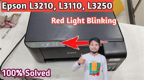 Epson L L L Red Light Blinking Solution Youtube