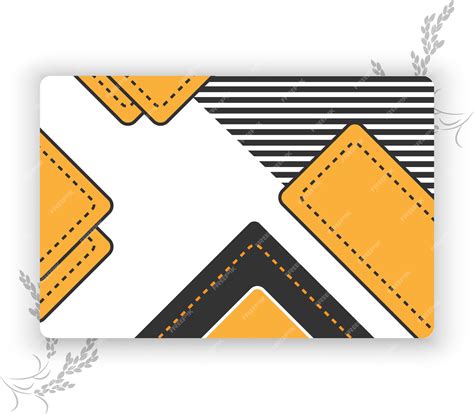 Premium Vector A Yellow And Black Striped Card With A White And Black
