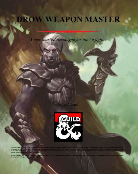 Drow Weapon Master Dungeon Masters Guild Dungeon Masters Guild