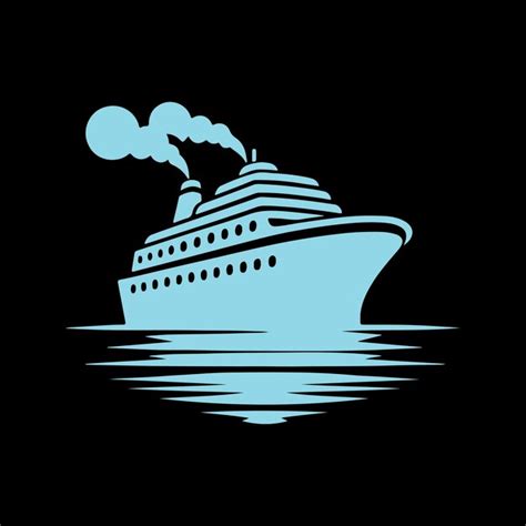 Cruise Ship Silhouette Vector Premium Ai Generated Vector